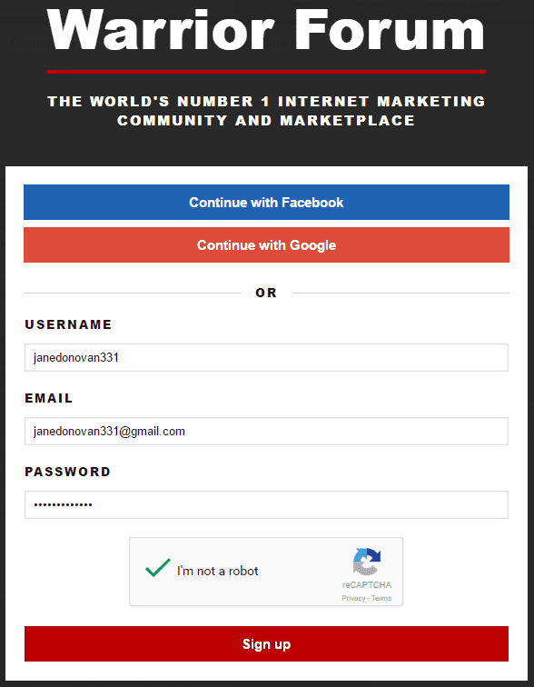 <p>At <a href=a_%2c-9.html click Sign-up. You will have the options to sign up using Facebook or Google or to manually enter your information.</p>