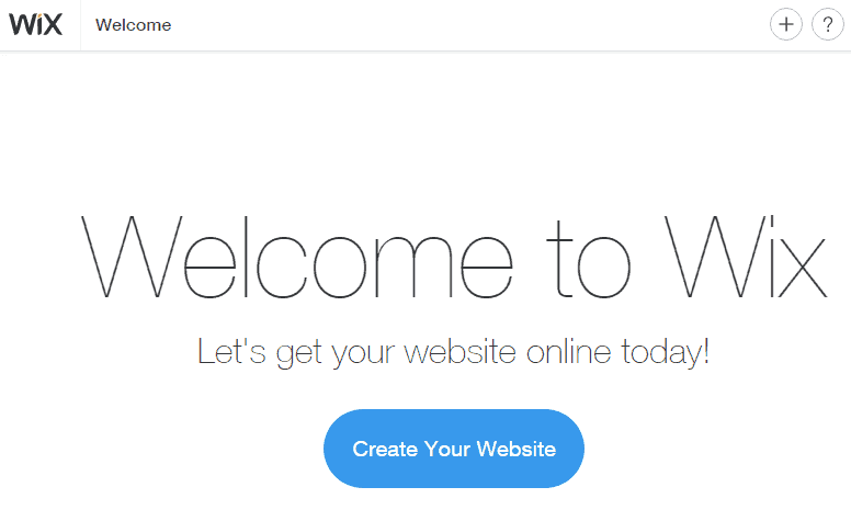 <p>Click Create Your Website or the + button on the upper right menu.</p>