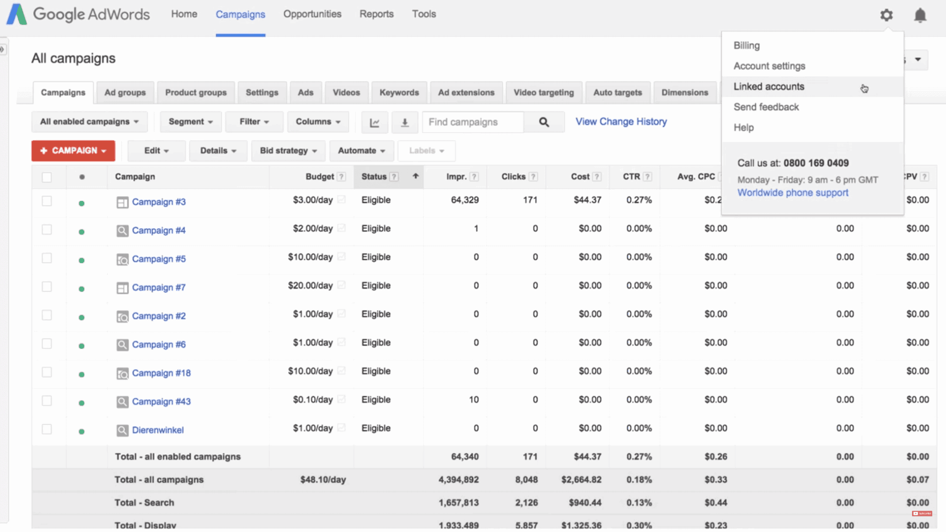 <p>Log in to your AdWords account > Go to Settings > Linked Accounts.</p>