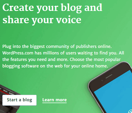 <p>Sign up. If you're getting WordPress, go to <a href=a_%2c-2.html click Start a blog.</p>